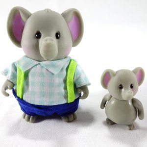 Li'l Woodzeez Oliphant Elephant‎ Dad Eddie and Kid Fizz Replacement Figurines